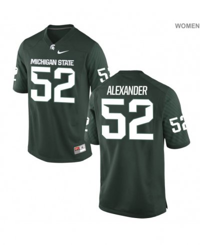 Women's Dillon Alexander Michigan State Spartans #52 Nike NCAA Green Authentic College Stitched Football Jersey KU50Z07ST
